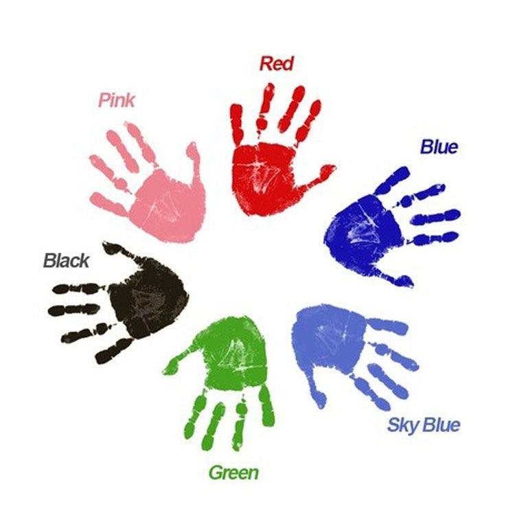 Non-Toxic Baby Handprint Footprint Imprint Souvenirs Infant Clay Toy Gifts(Black)