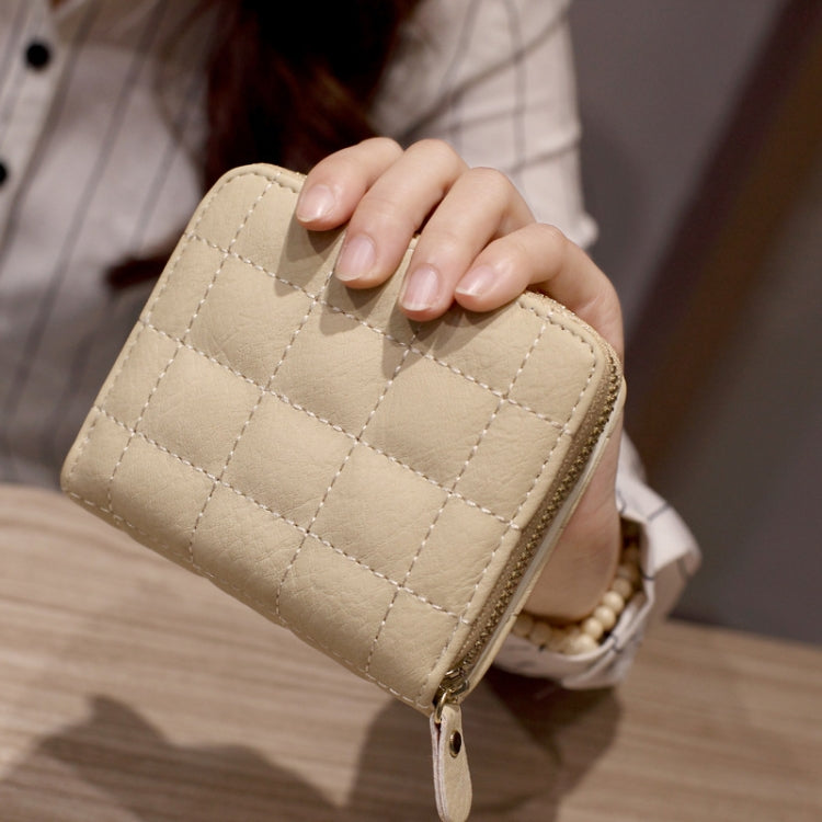 Women  Short Zipper Cute Coin Purse Mini Wallet(Dark Grey)