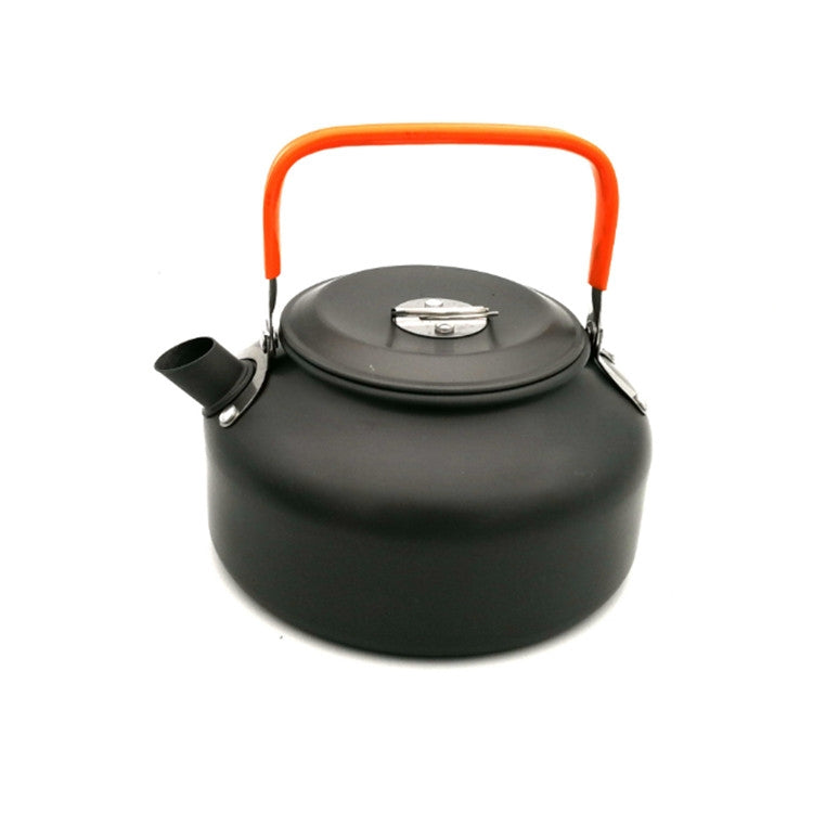 Outdoor Supplies Camping Portable Teapot Set Pot Set(Orange Handle)
