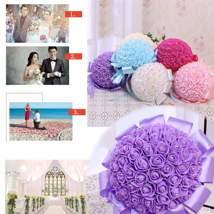 Bride Holding Bouquet Creative Simulation Holding Bouquet Wedding Supplies(White)