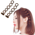 Elegance Hair Braider Flower Magic Hair Clip Queue Twist Plait Hairstyle Styling Accessories,Size:13.5x2.5cm(6090 Coffee)