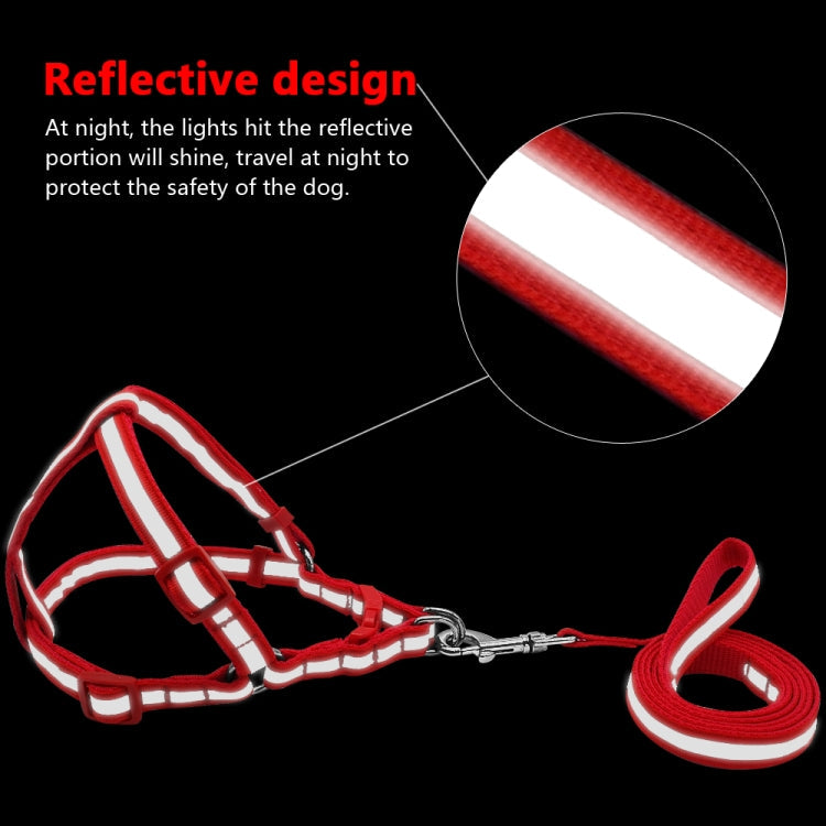 Small Medium Dogs Nylon Reflective Dog Leash Lead Set, Size:S(Brown)