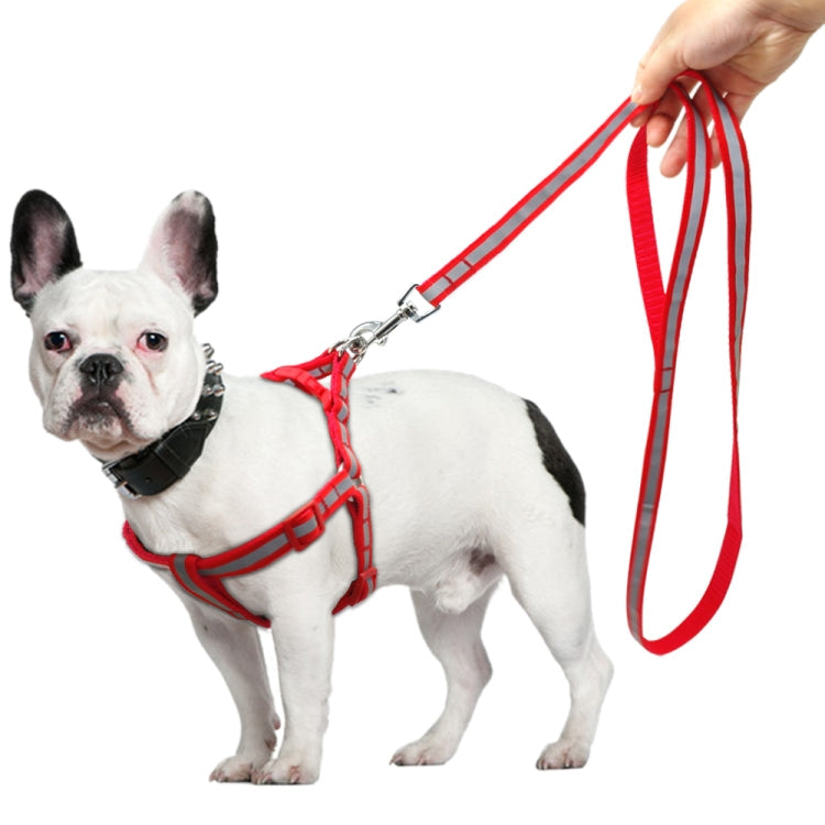 Small Medium Dogs Nylon Reflective Dog Leash Lead Set, Size:S(Yellow)
