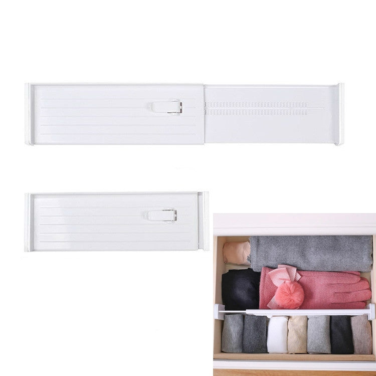 Retractable Drawer Storage Partition Board Home Wardrobe Plastic Partition Plate(White)