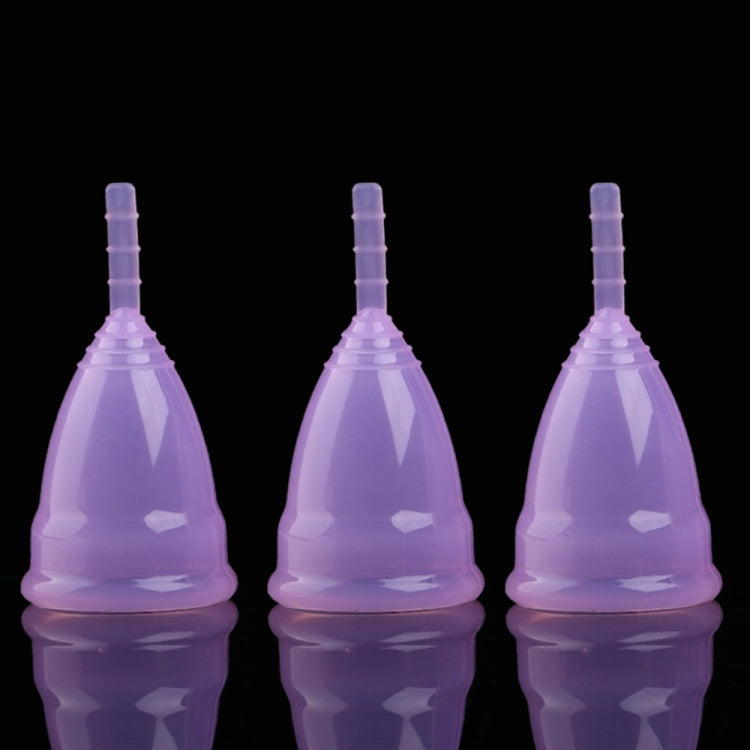 3 PCS Reusable Soft Cup Silicone Menstrual Cup, Size:Small(Purple)