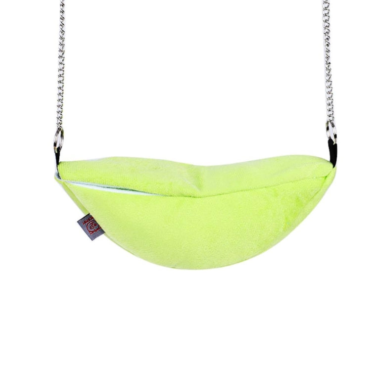 W4032 Hanging Swing Bed Banana Type Bed Small Nest Moon Bed for Small Animal(Green)