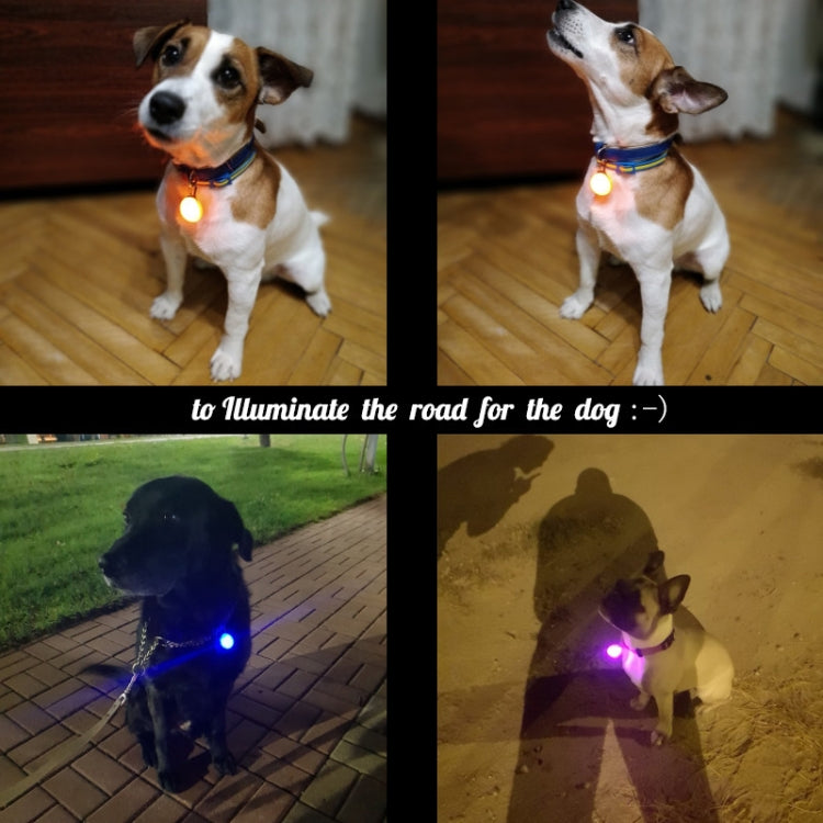 LED Flashlight Dog Cat Collar Glowing Pendant Luminous Bright Decoration Collars(Green)