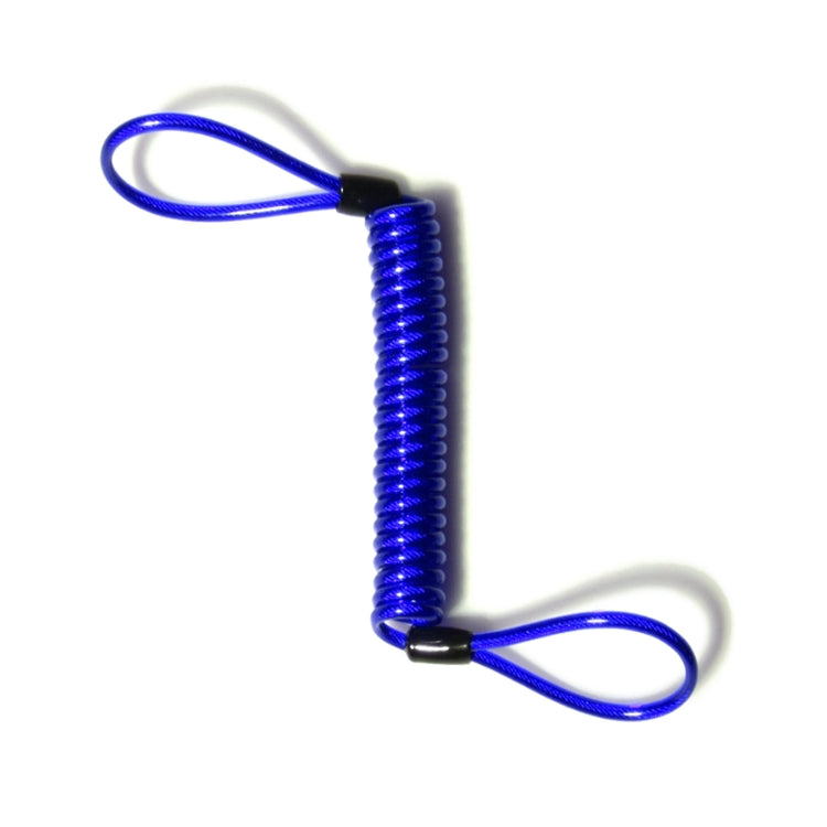 Alarm Disc Lock Security Anti Thief Motorbike Wheel Disc Brake Spring Cable(Blue)