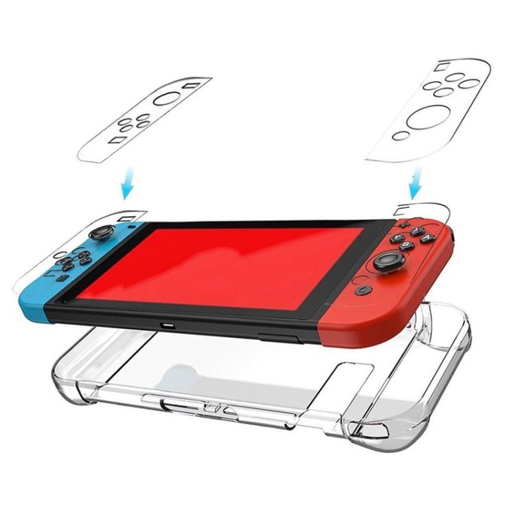 Hard PC Protection Cover for Nintendo Switch NS Case Detachable Crystal Plastic Shell Console Controller Accessories(Black)