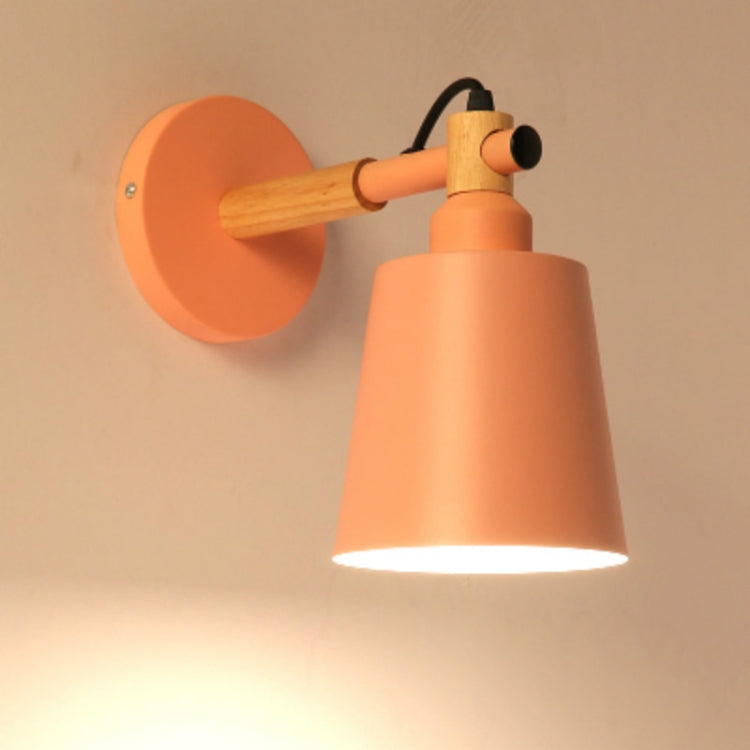 Staircase Aisle Bedside Bedroom Wall Lamp Creative Simple Background Restaurant Oblique Barrel Light, AC 220V(Pink)