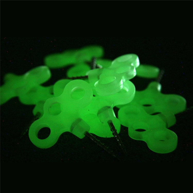 Outdoor 3-holed Luminous Threaded Tent Peg Camping Deck Stainless Steel Hook Safety Wind Noctilucent Cord Rope Fastener