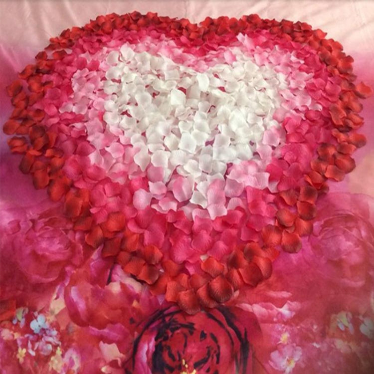 1000pcs / 10 Pack Artificial Wedding Rose Petals Flowers Wedding Decorations(Wine Red)