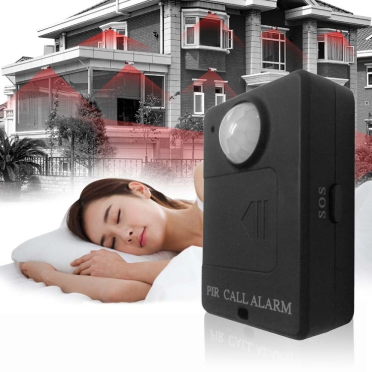 Mini PIR Alert Sensor Wireless Infrared GSM Alarm Monitor Motion Detector Detection Home Anti-theft System, EU Plug