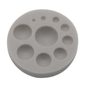 Round Silicone Fondant Cake Mold DIY Baking Decoration Chocolate Tool(Grey)
