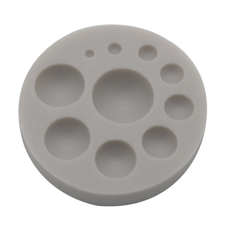 Round Silicone Fondant Cake Mold DIY Baking Decoration Chocolate Tool(Grey)