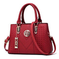 Embroidery Messenger Bags Women Leather Handbags  Bags for Women Hand Bag(Red)
