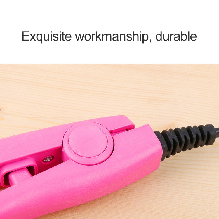 Mini Hair Straightener Ceramic Tourmaline Plates Curler(Pink)