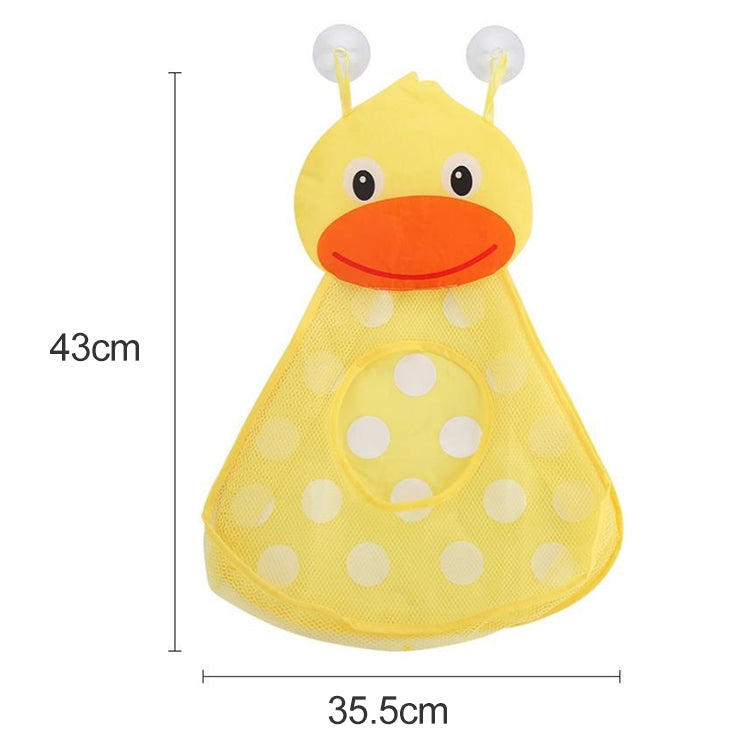 Baby Shower Bath Toys Storage Mesh Bag with Strong Suction Cups(Yellow)