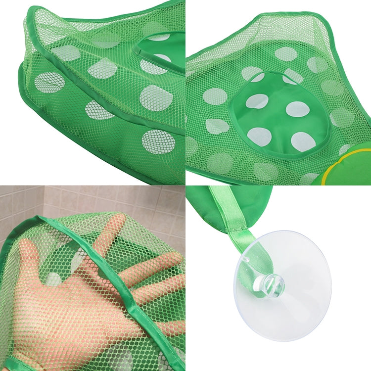 Baby Shower Bath Toys Storage Mesh Bag with Strong Suction Cups(Green)