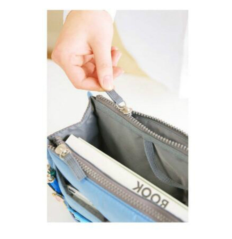 Waterproof Folding Travel Bag Nylon Large Capacity Sundries Storage Bag(Sky Blue)