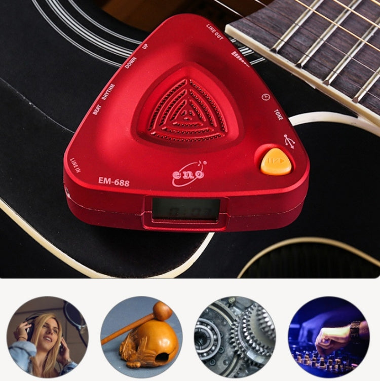 ENO EM-688 Electronic Vocal Rechargeable Metronome For Piano/Guitar/Drum/Guzheng/Violin(Black)