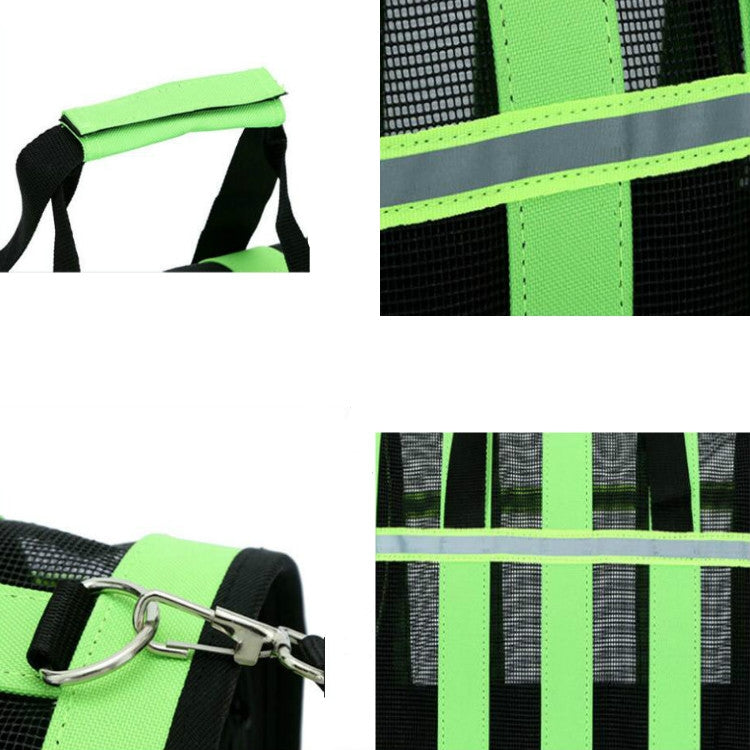 Foldable Mesh Breathable Pets Go Out Portable Diagonal Carrying Bag, Size:L(Blue)