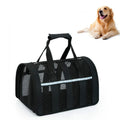 Foldable Mesh Breathable Pets Go Out Portable Diagonal Carrying Bag, Size:L(Black)
