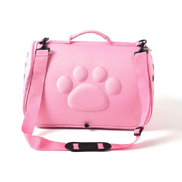 Cats and Dogs Go Out Portable Breathable Foldable EVA Pet Bag, Size:52×27×28cm(Pink)