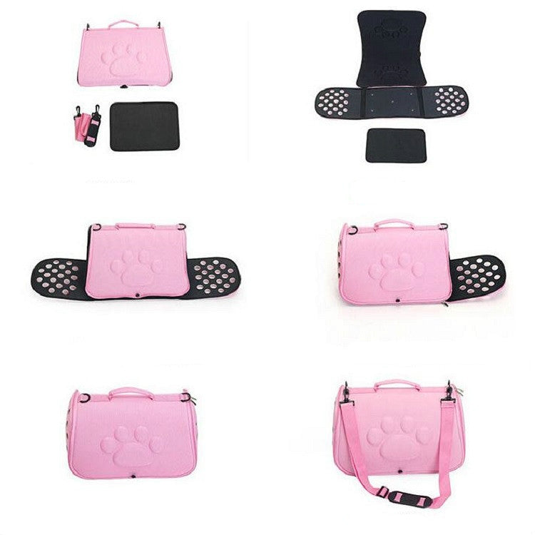 Cats and Dogs Go Out Portable Breathable Foldable EVA Pet Bag, Size:52×27×28cm(Gray)