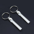 2 PCS Metal Whistle Bottle Opener Keychain Creative Multifunctional Key Ring Pendant, Color:Silver