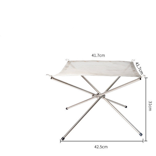 Outdoor Fire Burning Portable Solid Fuel Frame Folding Furnace Fire Rack Camping Tools