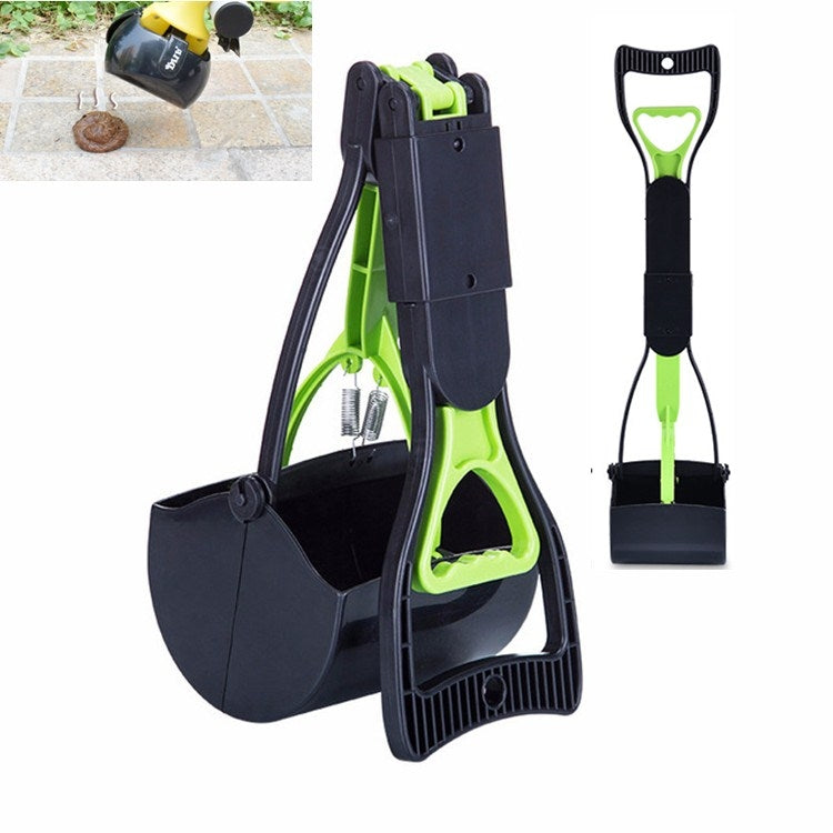 Long Handle Pet Toilet Picker Dog Foldable Toilet(Green)