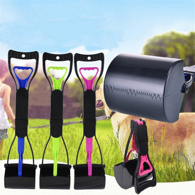 Long Handle Pet Toilet Picker Dog Foldable Toilet(Black)