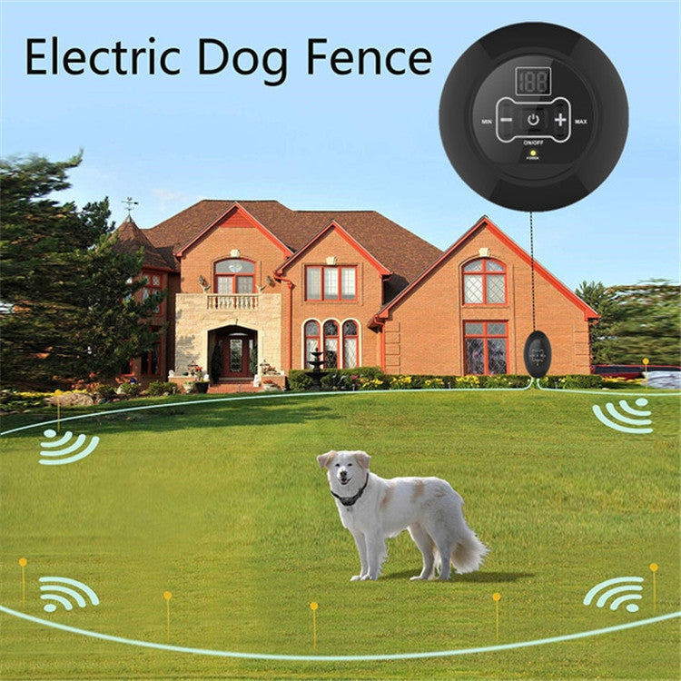 Electronic Fence Wireless Pet Training Device Bark Stop, Plug Type:AU  Plug(With 1 Collar)