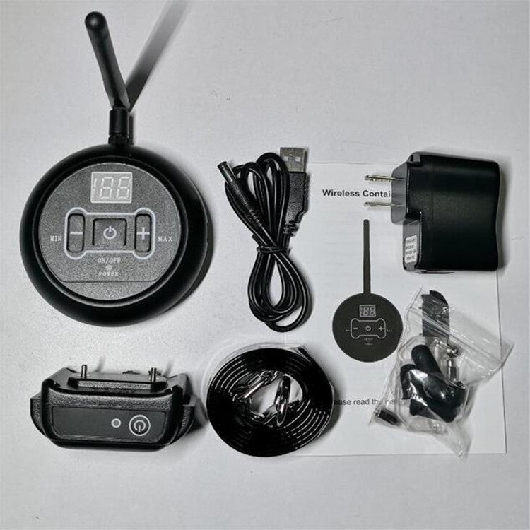 Electronic Fence Wireless Pet Training Device Bark Stop, Plug Type:AU  Plug(With 1 Collar)