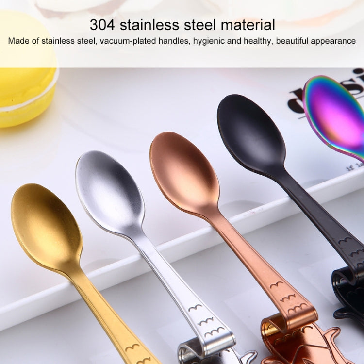 Creative Coffee Spoon Mermaid Shape Handle Spoons Flatware Drinking Tools, Color:Gold