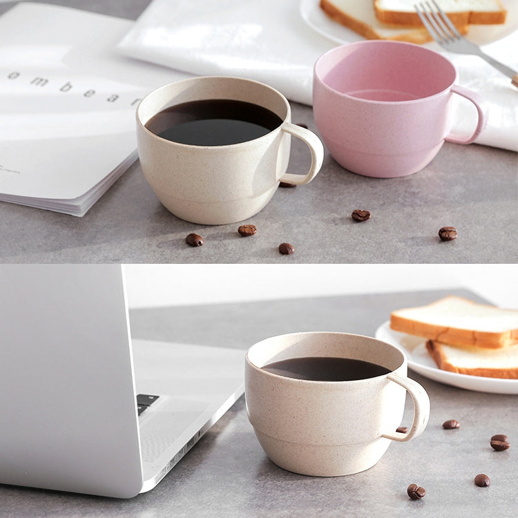 Wheat Straw Coffee Cup Tea Milk Breakfast Cups(Beige)