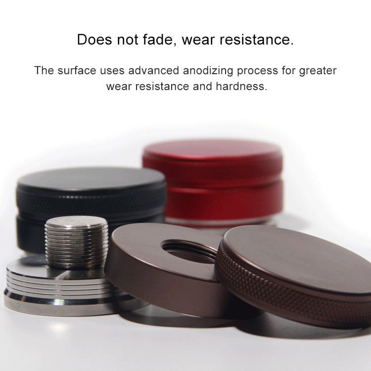 Macaron Stainless Steel Coffee Powder Flat Powder Filling Device, Specification:Flat(Black)
