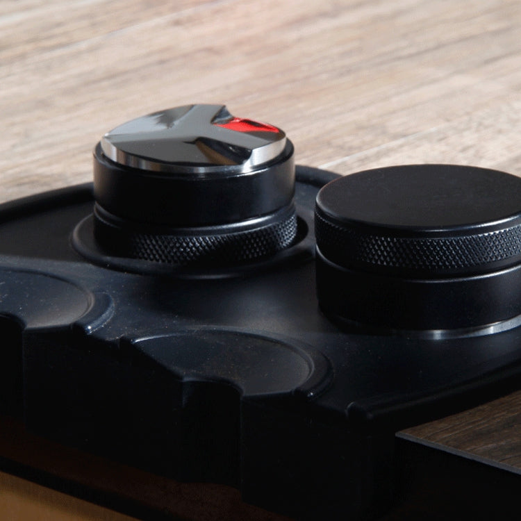 Macaron Stainless Steel Coffee Powder Flat Powder Filling Device, Specification:Flat(Black)