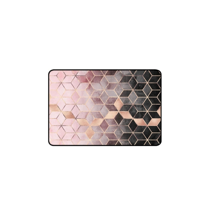 Geometric Pattern Bedroom Door Rug Decorative Mat, Size:80x160cm(Black Gold)