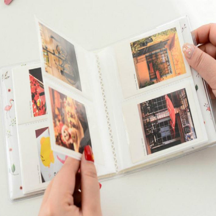 Cartoon Cover 64 Sheets Photos Mini Insert Photo Album(Yellow Radish)