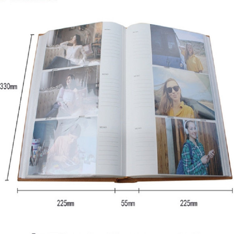 4R 6 inch 300 Sheet Photos 50 Pages Flannel Interstitial Album Creative Christmas Gift Postcard Storage Album(White)