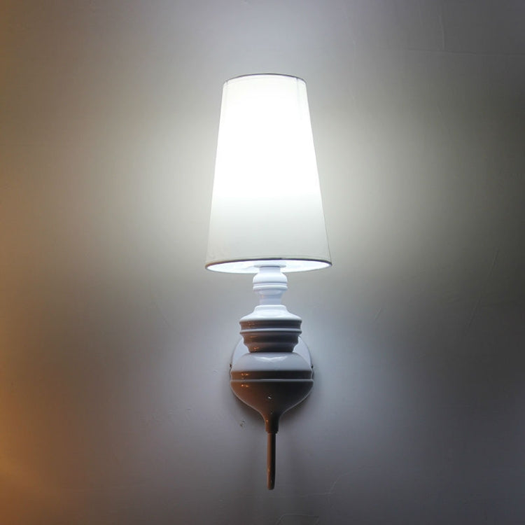 Simple Modern Study Living Room Bedroom Bedside Lamp Fashion Creative Corridor Aisle Foyer Wall Lamp, Size:S(White)