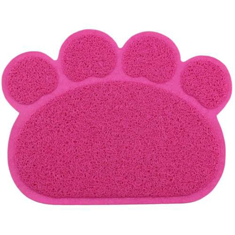 PVC Claw Shaped Cat Litter Mat Pet Placemat Anti-skid Floor Mat Pet Supplies(Yellow Green)