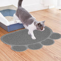 PVC Claw Shaped Cat Litter Mat Pet Placemat Anti-skid Floor Mat Pet Supplies(Gray)