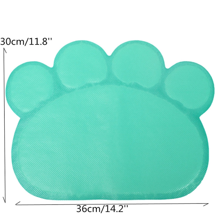 PVC Claw Shaped Cat Litter Mat Pet Placemat Anti-skid Floor Mat Pet Supplies(Light Blue)