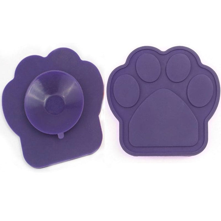 Pet Silicone Fixed Suction Cup Bowl Slow Eating Divert Attention Bath Products(Purple)
