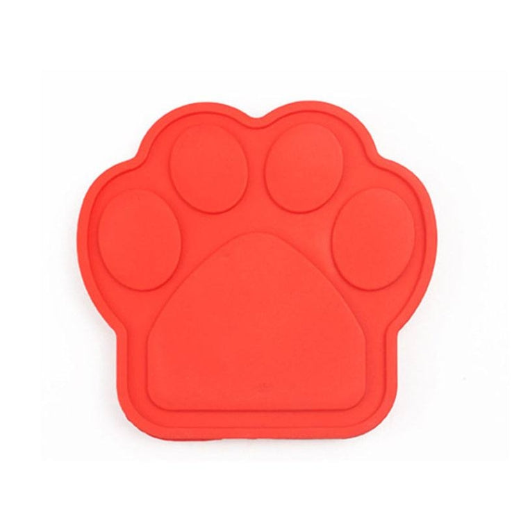 Pet Silicone Fixed Suction Cup Bowl Slow Eating Divert Attention Bath Products(Red)