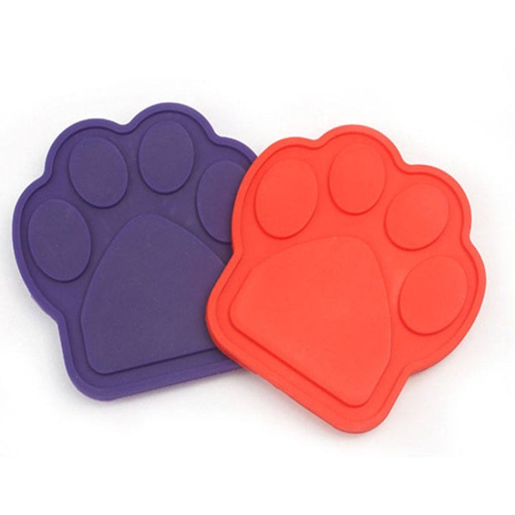 Pet Silicone Fixed Suction Cup Bowl Slow Eating Divert Attention Bath Products(Red)