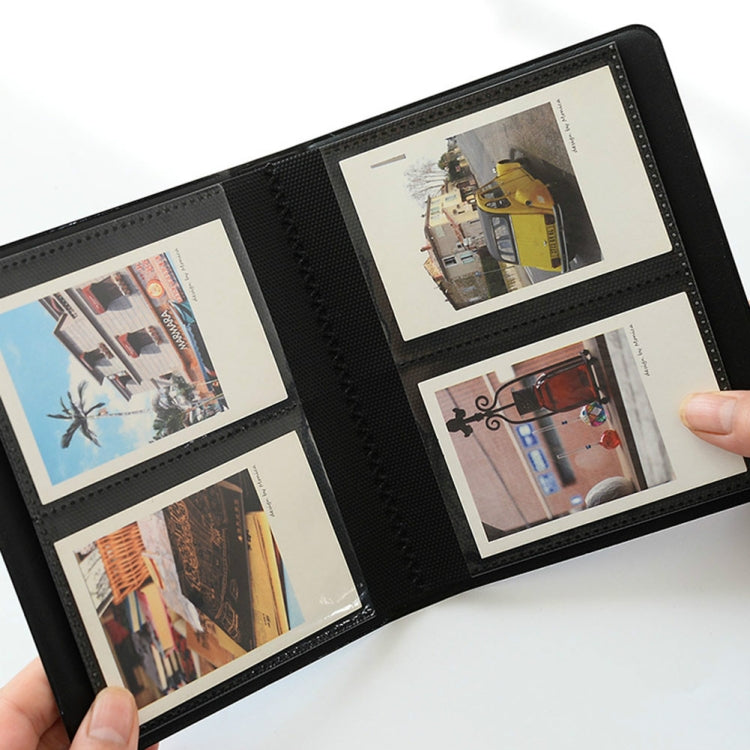 3 inch Colorful Starry Series PU Cover Album Photo Movie Ticket Storage Collection Photo Album Book(Dark Blue Starry Sky)